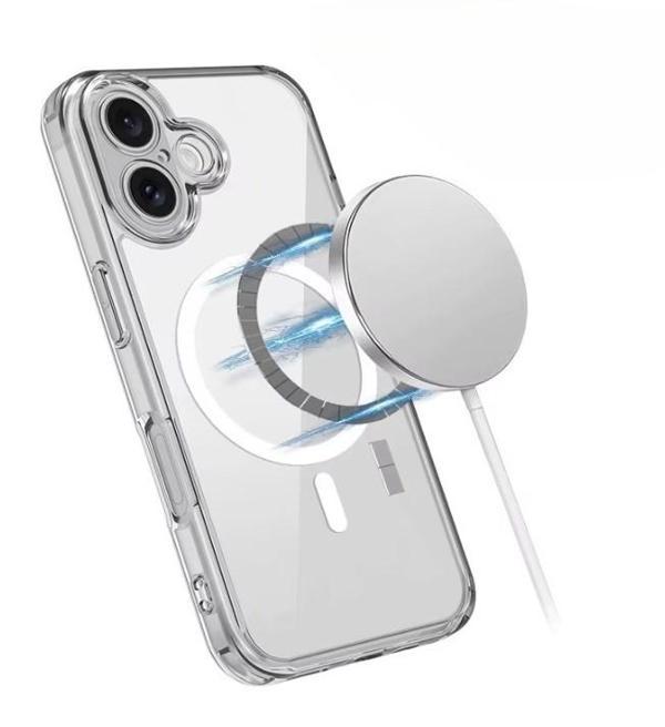 iPhone 17 için Uyumlu MagSafe özellikli Şeffaf Kılıf  - Image 1