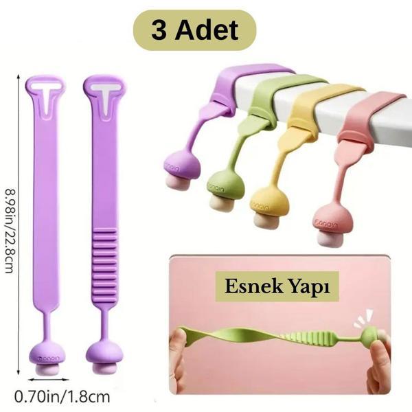 3B Trend 3 Adet Mantar Tasarımlı Klozet Kaldırma Klozet Kapağı Tutacağı Hijyenik Kaldırma Aparatı - Image 1
