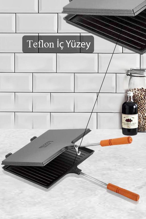 Esra Ocak Üstü Teflon El Tost Makinesi - Image 1