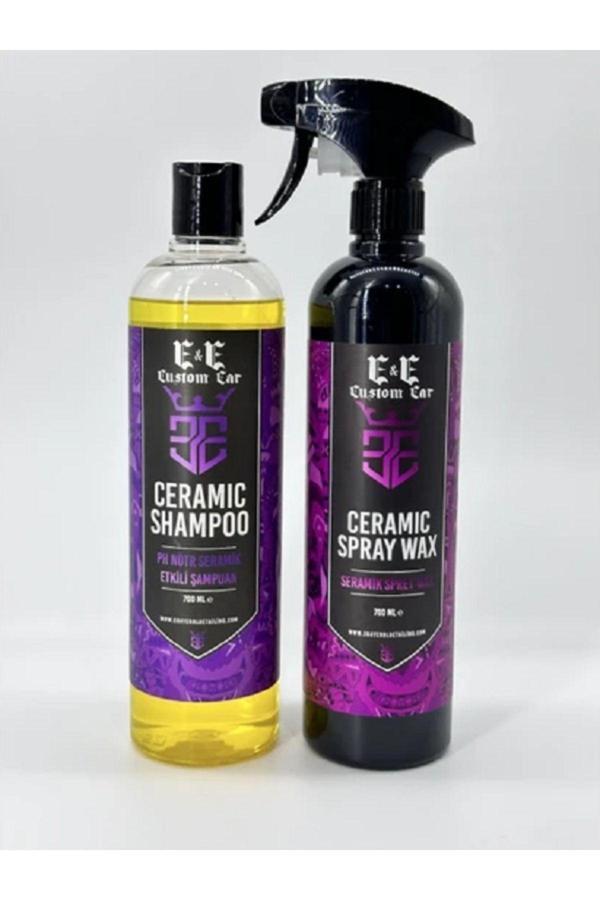 E&E Custom Car Ph Nötr Seramik Etkili Şampuan 700 Ml, Seramik Sprey Wax 700 Ml - Image 1