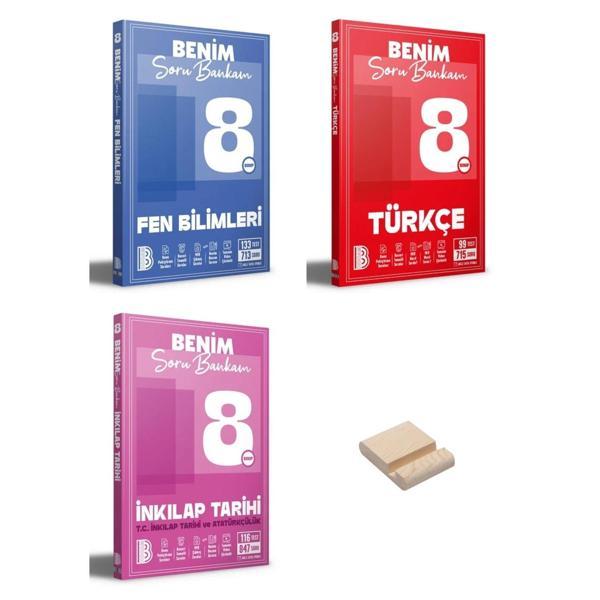 LGS 8. Sınıf Benim Hocam Fen Türkçe ve İnkılap Soru Bankam 3lü Set + Telefon Standı - Benim Hocam Yayınları - Image 1