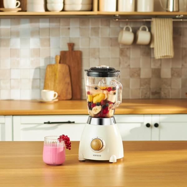 Karaca Retro Wood Smoothie Blender Wood Craft - Image 1