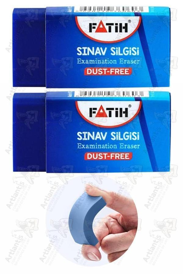 Sınav Silgisi Mavi Silgi Orta Boy 2 Adet Fatih Yumuşak Sınav Silgisi Ufalanmayan Okul Büro Yerli Üretim - Image 1