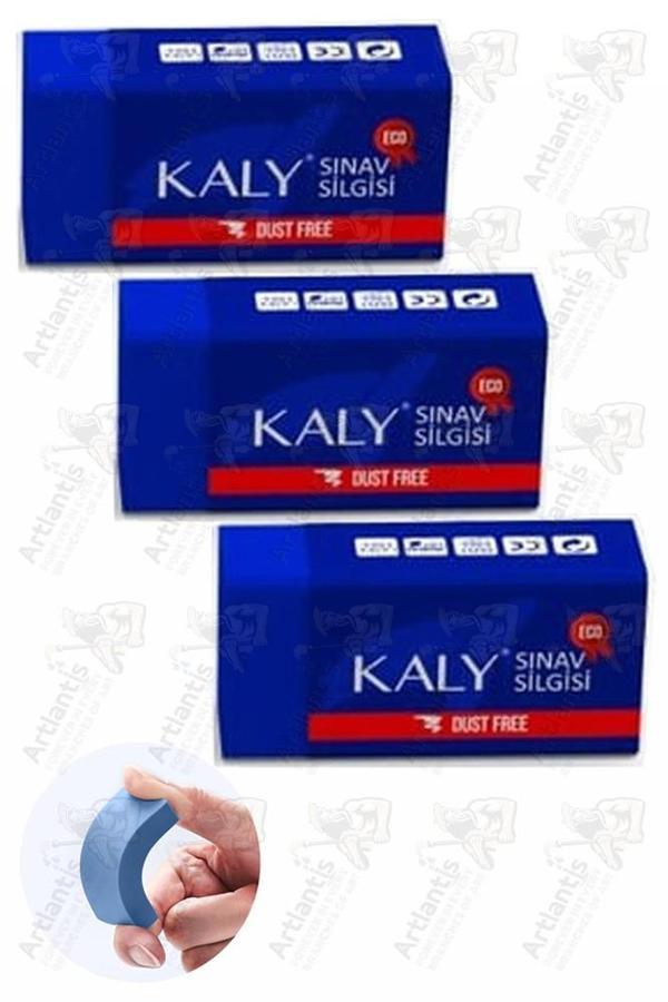 Sınav Silgisi Mavi Silgi Orta Boy 3 Adet Silka Kaly Yumuşak Sınav Silgisi Ufalanmayan Okul Büro - Image 1