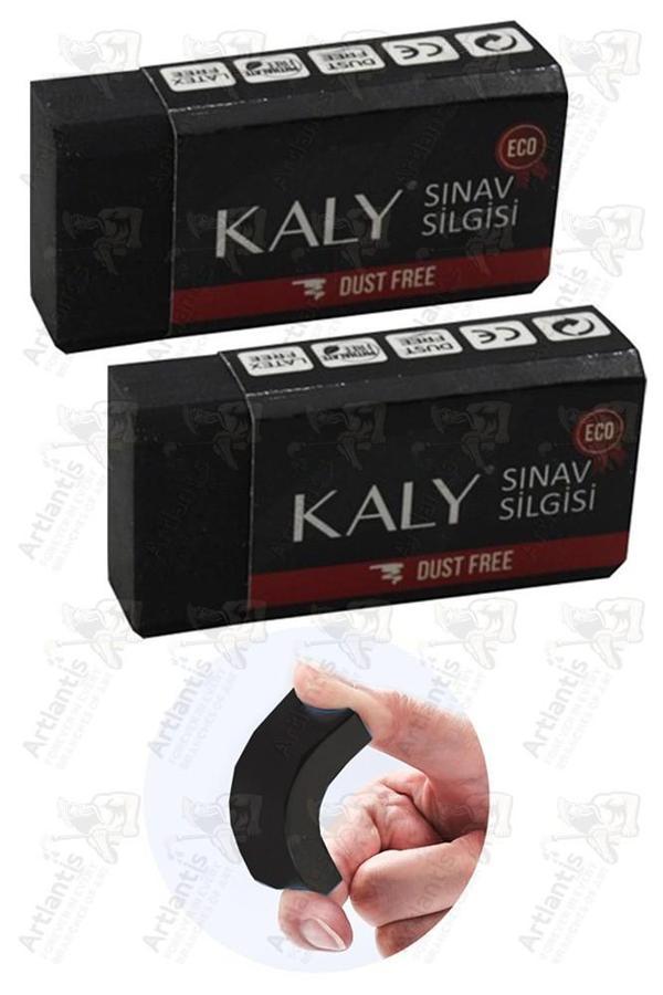 Sınav Silgisi Siyah Silgi Orta Boy 2 Adet Silka Kaly Yumuşak Sınav Silgisi Ufalanmayan Okul Büro - Image 1