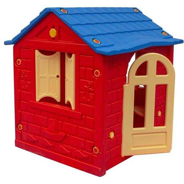 King Kids Ev Tek Kapılı Oyun Evi Kırmızı - Image 1