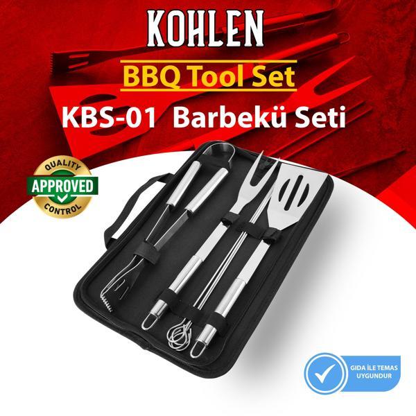 KOHLEN bbq-charcoal-equipment BBQ Tool Set | 7 Parça Taşıma Çantalı - Image 1