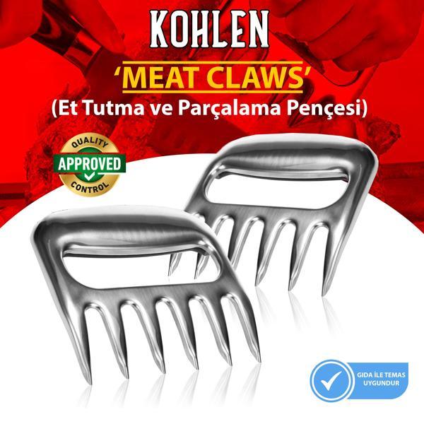 KOHLEN bbq-charcoal-equipment Meat Claws (Et Tutma ve Parçalama Pençesi) – 2'li Set - Image 1