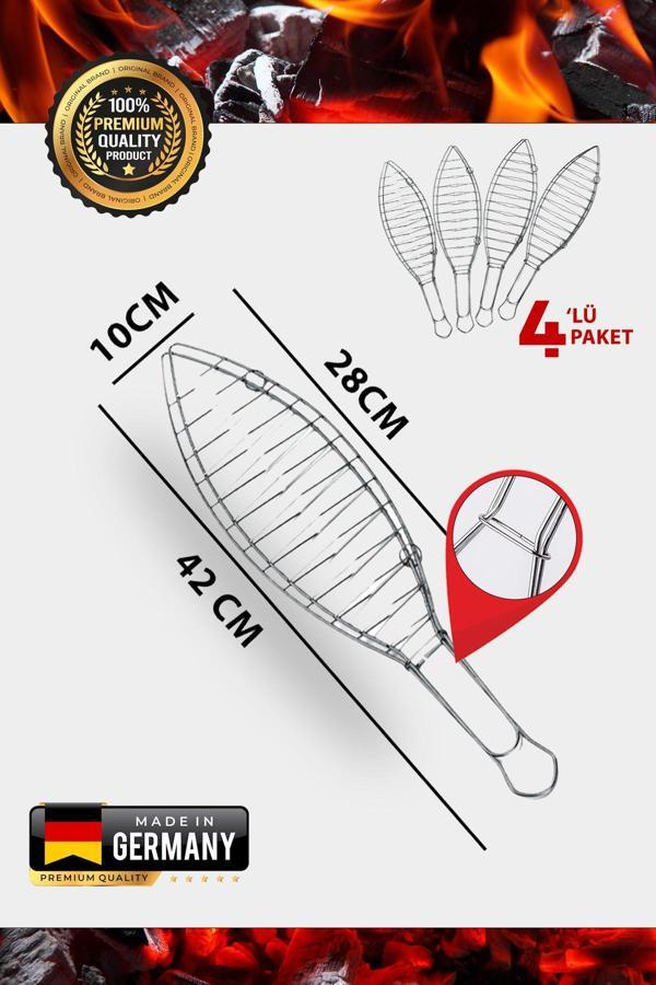KOHLEN Fischbrater Balık Izgara Teli 4'lü Set - Image 1
