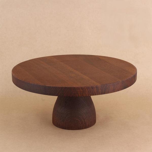 Akasya Ağacından Yuvarlak Ahşap Sunumluk Pasta Servis Tabağı – 25x25x1,8 cm - Image 1