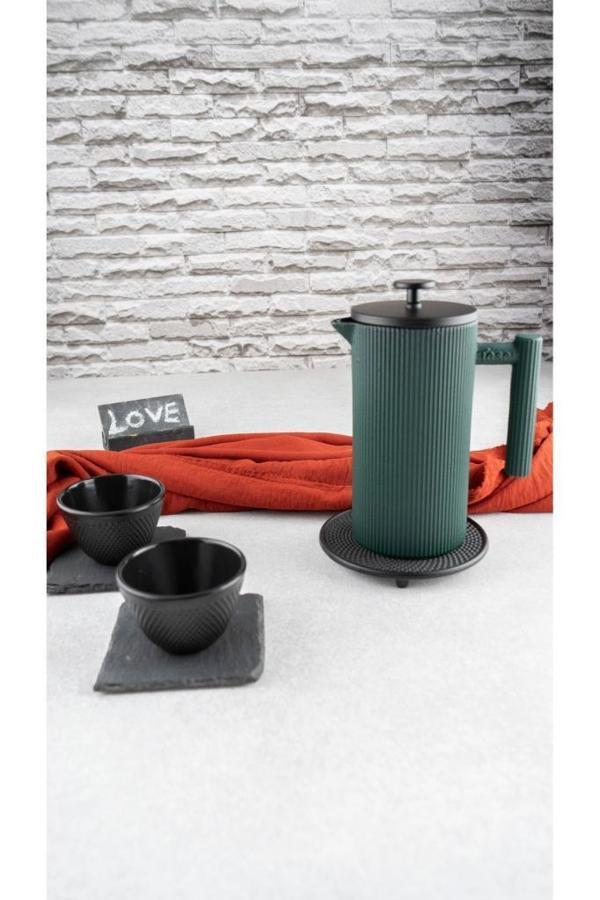 Taşev Bambum Taşev Linden Döküm French Press 800 ml Yeşil - Image 1