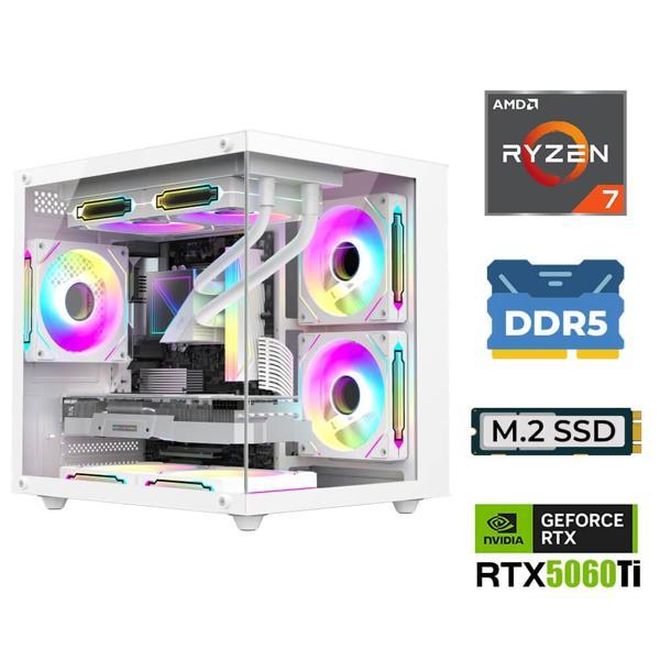 Xaser Elite X130 Ryzen 7 7800X3D 16GB DDR5 Ram 1TB M.2 NVMe SSD 16GB RTX5060Ti Sıvı Soğutmalı Masaüstü Oyuncu Bilgisayar - Image 1