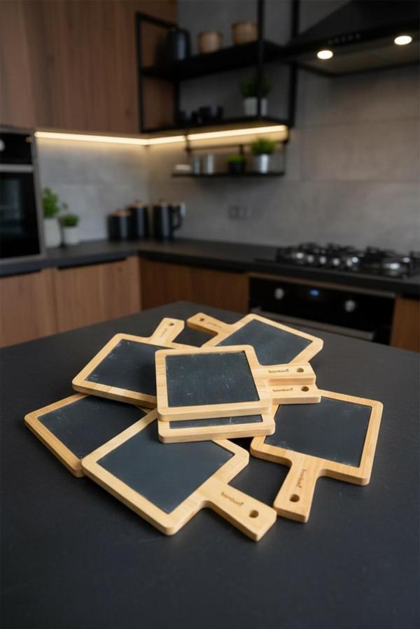 Taşev Lina Doğal Taşlı 6lı Sunum Tabağı - Image 1