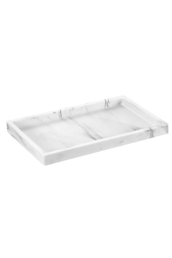 Mermer Desen Polyresin Tepsi Banyo Sunum Tepsisi - Image 1
