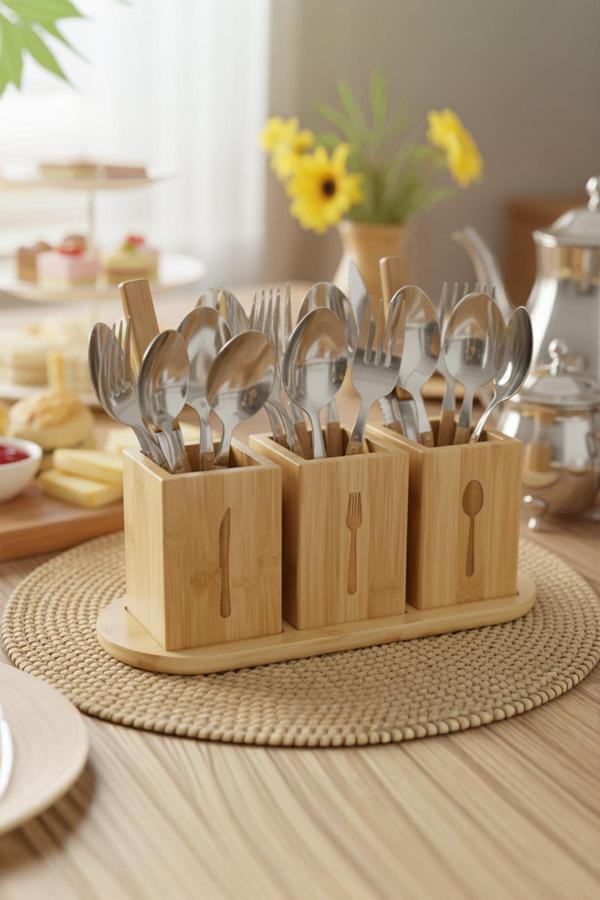 Miccho - 4 Parça Standlı Kaşıklık Kare - Image 1