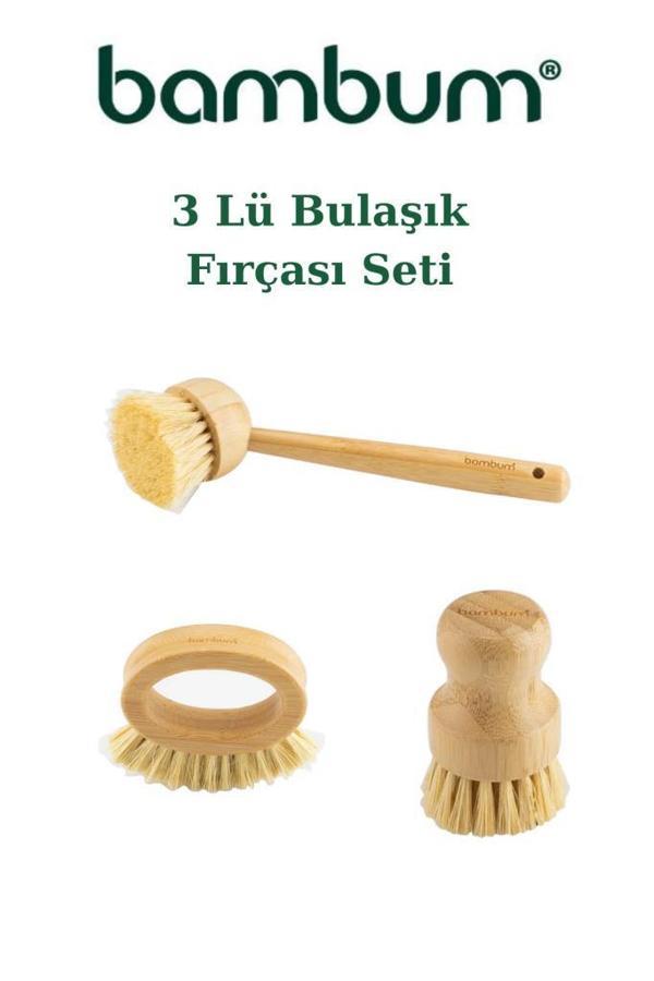 Belize -3 lü Mutfak Fırçası Seti - Bulaşık Fırçası Seti - Image 1