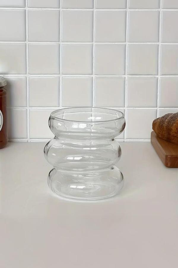 Mien Kulplu Borosilikat Cam Bardak Makaron Dilimli 400 Ml - Image 1