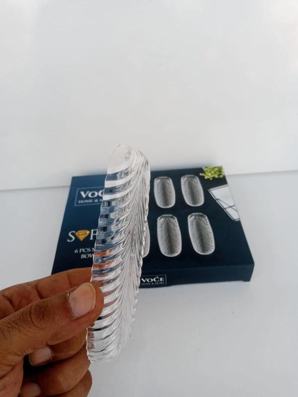 6 lı Mini kayık tabak "Cam değil Mika" - Image 1