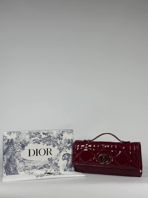 Christian Dior Caro Patent Leather Mini Flap Bag - Image 1