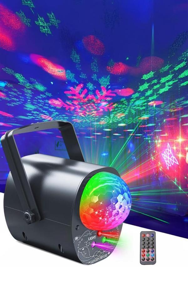Quenlite QD-14 Renkli 3in1 Sahne Led Efekt ve Lazer Işık 16 Çeşit Desen - Image 1