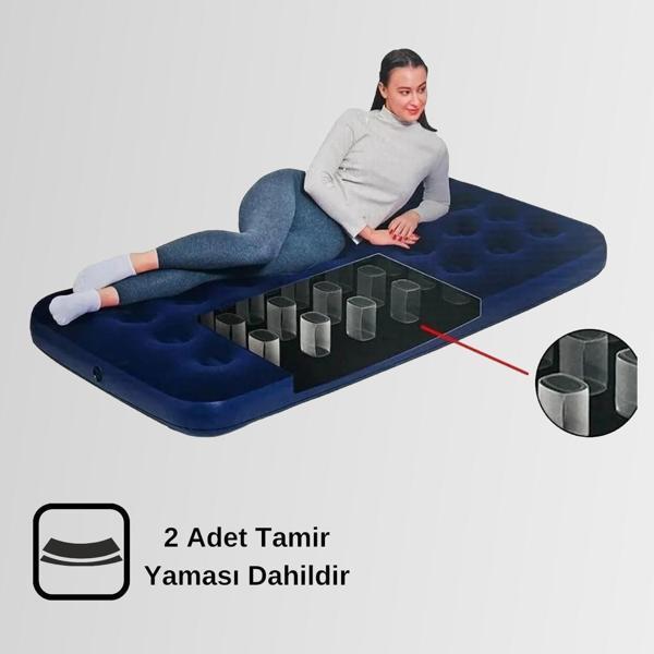 Madfox Tritech Luftbett Single Tek Kişilik Şişme Yatak - Image 1