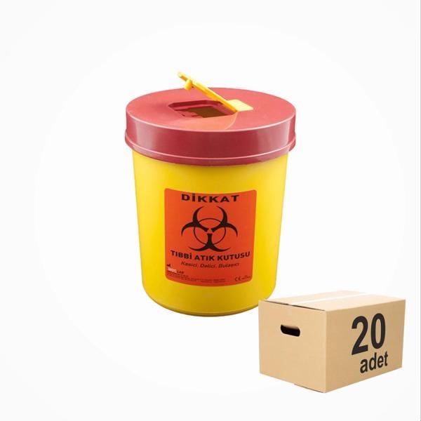 Tıbbi Atık Kovası 1,3 Lt | 20 Adet - Image 1