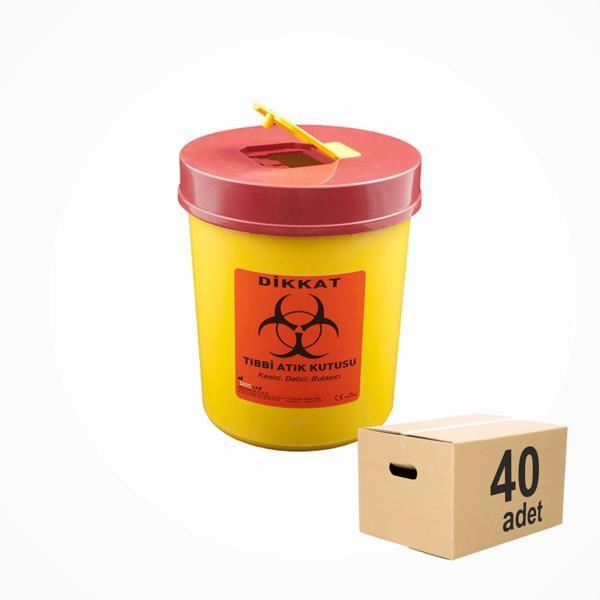 Tıbbi Atık Kovası 1,3 Lt | 40 Adet - Image 1