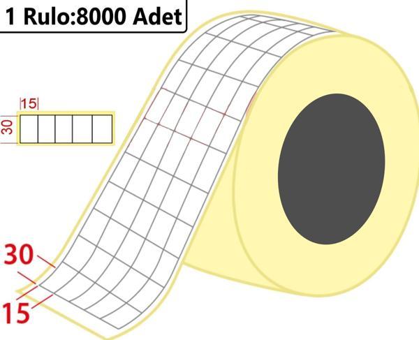 15x30 mm Termal 5'li Ürün Barkod Etiketi 8000'li Rulo - Image 1