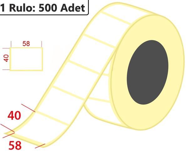 40x58 mm Termal Terazi Etiketi 500'lü Sarım - Image 1