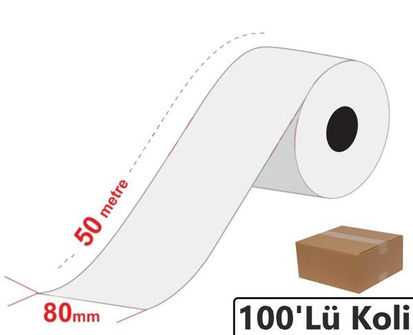 80x50 Metre Termal Yazarkasa ve Adisyon Rulosu 100'lü Koli - Image 1