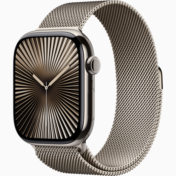 Apple Watch 10 GPS + Cellular 46 mm Natural ve Natural Milano Loop - M/L - Image 1