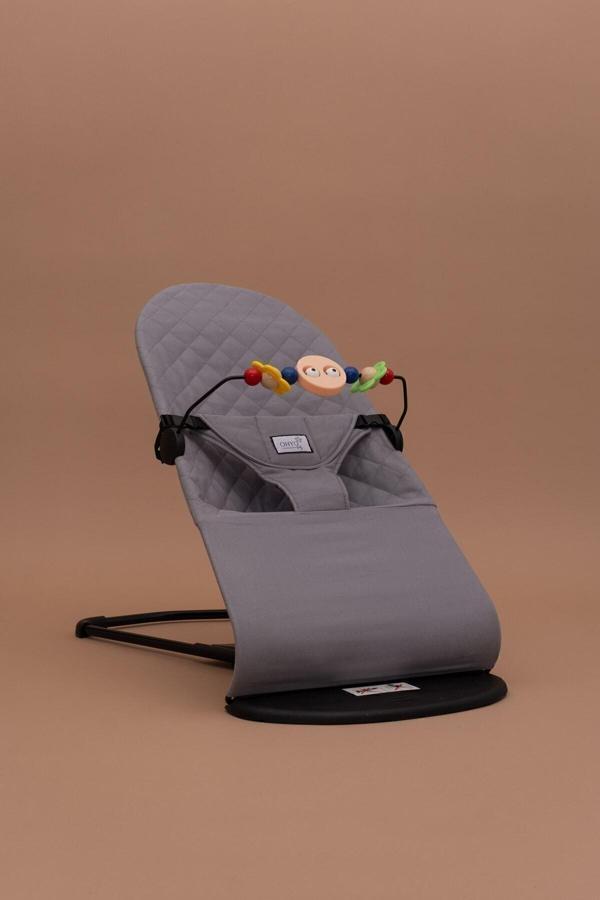 Ohyo Baby Oyuncaklı Premium Cotton Bebekler Için Üç Kademeli Kolay Taşınabilir Sallanan Ana Kucağı -Gri - Image 1