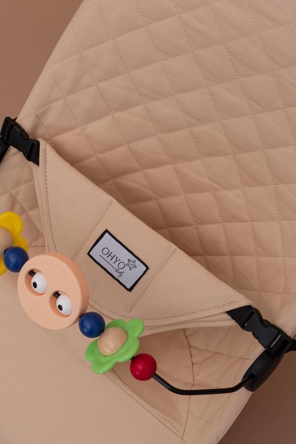 Ohyo Baby Sallanan Bebek Sandalyesi Kılıfı %100 Pamuk - Bej - Image 1