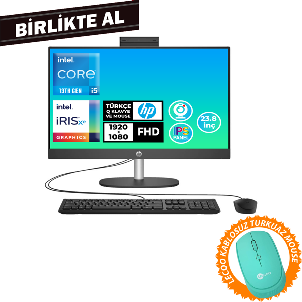 HP ProOne 240 G10 i5-1334U 8GB 512GB SSD 23.8" FHD W11P All In One PC + Mouse B70VFAT 047 - Image 1