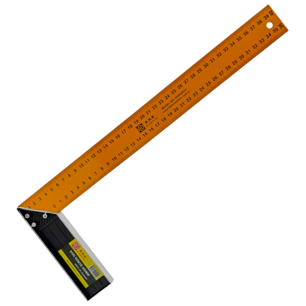 Fixonic B.H.D BHD00591 400mm/40cm Sarı L Marangoz Gönye - Image 1