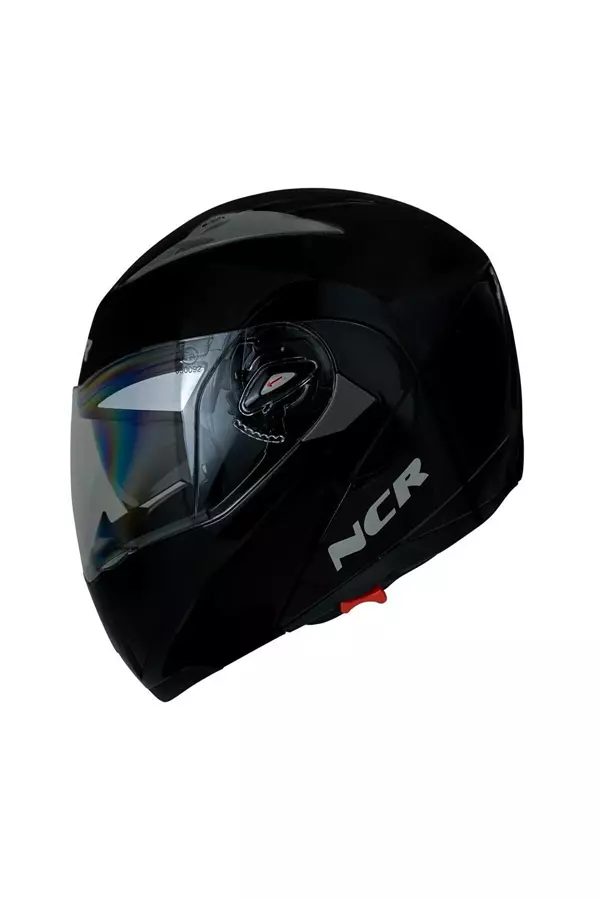 NCR Kask Çene Açılır Vizörlü Parlak Siyah (Ece Belgeli) - Image 1