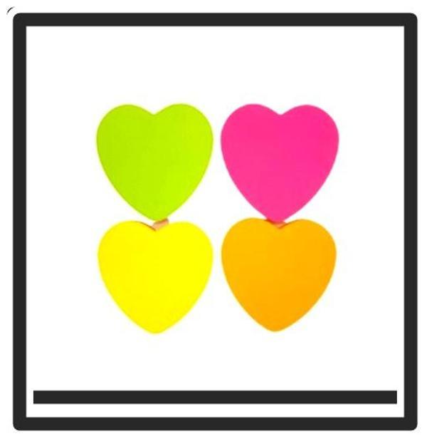 Fixpoint Kalp Postit - 4 adet - Image 1