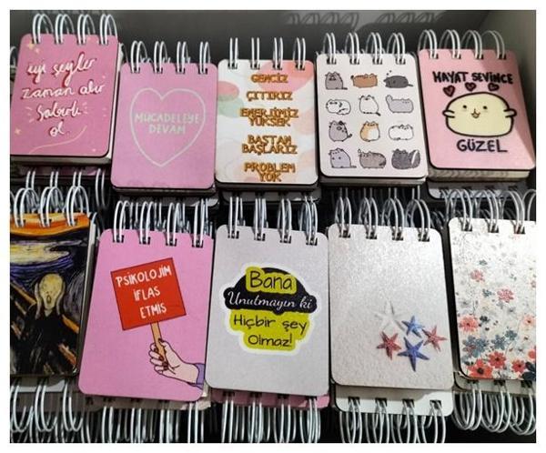 Notpa Ahşap Kapak 80 Yaprak Çizgisiz Defter 55X75Mm Spiralli - 2 adet - Image 1