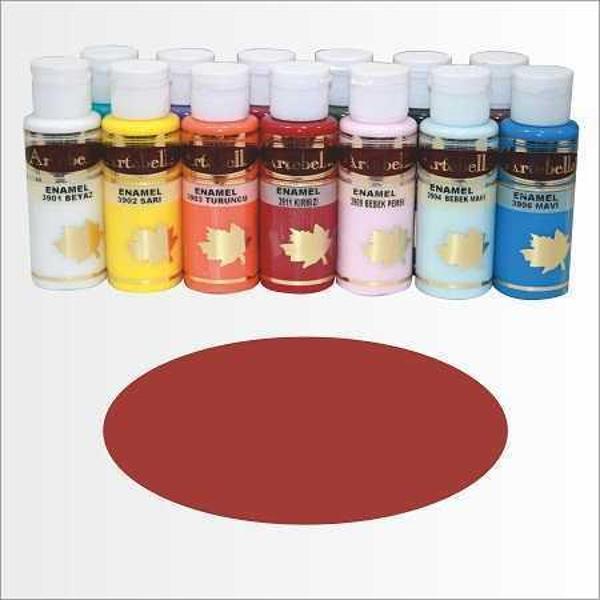 Artebella Enamel Cam Ve Seramik Boyası Bordo 70cc - Image 1