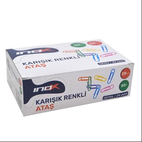 İnox Renkli Ataş 28Mm 50 li - 6 kutu - Image 1