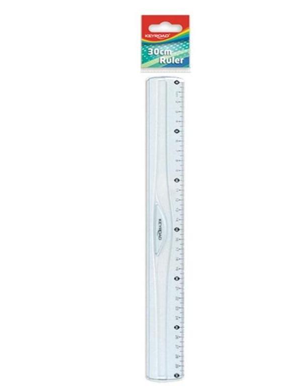 Keyroad Plastik Cetvel 30Cm Şeffaf - 4 adet - Image 1