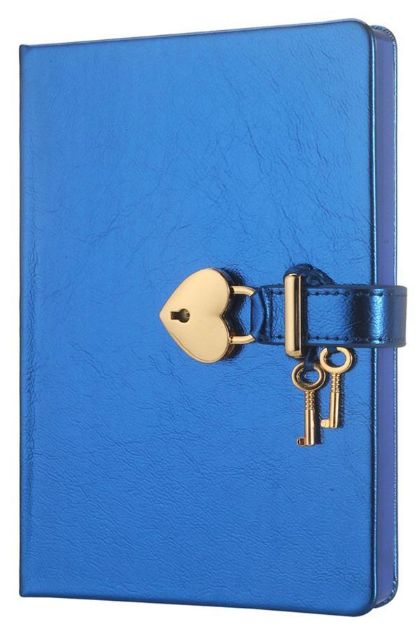 Victoria's Journals Hush Kilitli Not Defteri 160 Yaprak Çizgisiz Mavi 4402 13x18Cm - Image 1