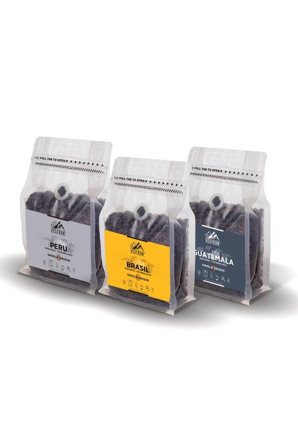 Vestron Avantaj Paketi 3X250Gr Peru - Brezilya - Guatemala Dünya Kahveleri Seti S3306 - Image 1