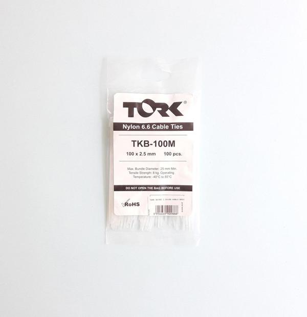 Tork Beyaz Kablo Bağı 2,5X100 - Image 1