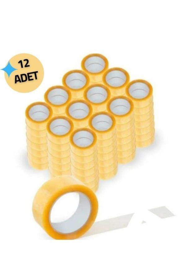 Godhlıfe 12 Adet A+ Plus 12 Adet Koli Bandı 45Mm 100 Metre Kopmayan Koli Bandı Güçlü Koli Bandı Godh-200 - Image 1