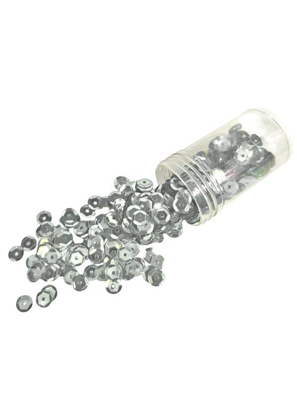 Gri Gümüş Renkli Pul Yuvarlak Pul 8mm Pul- 1 Adet - Image 1