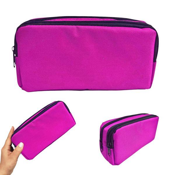 Pembe Kalem Kutusu ( iki Bölmeli ) Çift Gözlü Kalemlik - Image 1