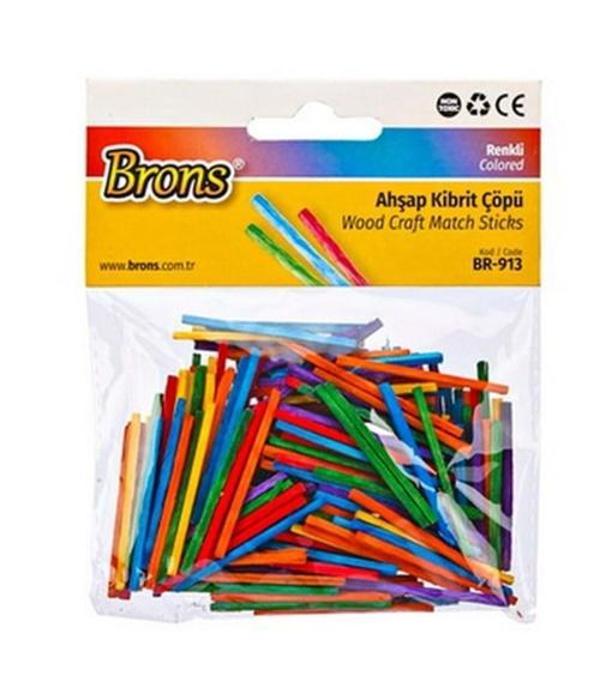 Brons Ahşap Kibrit Çöpü Renkli Br-912 - 2 paket - Image 1