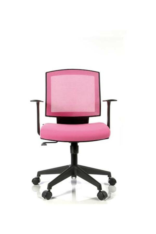 Goldsit Reks One 100 P Fileli Çalışma Koltuğu-Pembe Kumaş - Image 1
