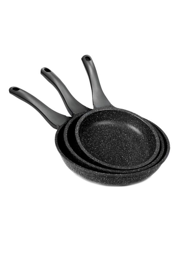 Dekorasyaa Granit Tava Seti 3’Lü Gri - 20Cm-24Cm-28Cm - Image 1